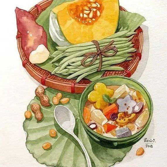 水彩美食绘