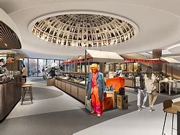 餐饮店复古门头设计效果图